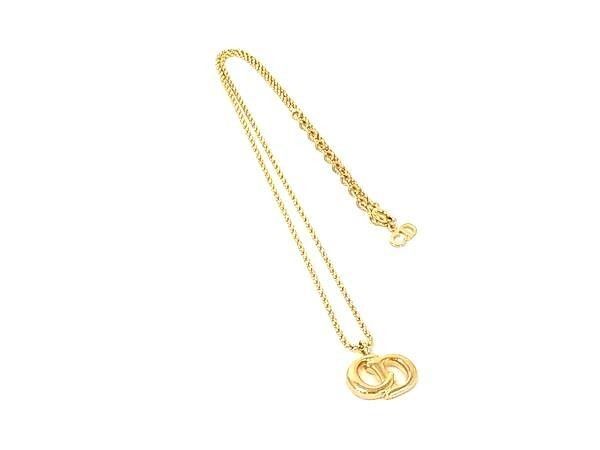 Dior Necklace CD Logo Gold Metal
