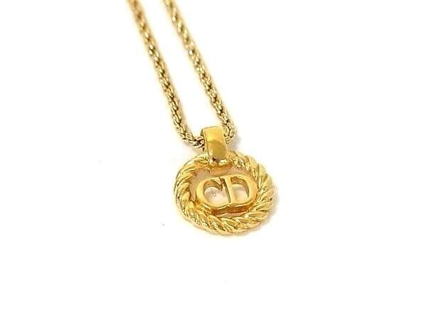 Dior Necklace CD Logo Gold Metal — view 2