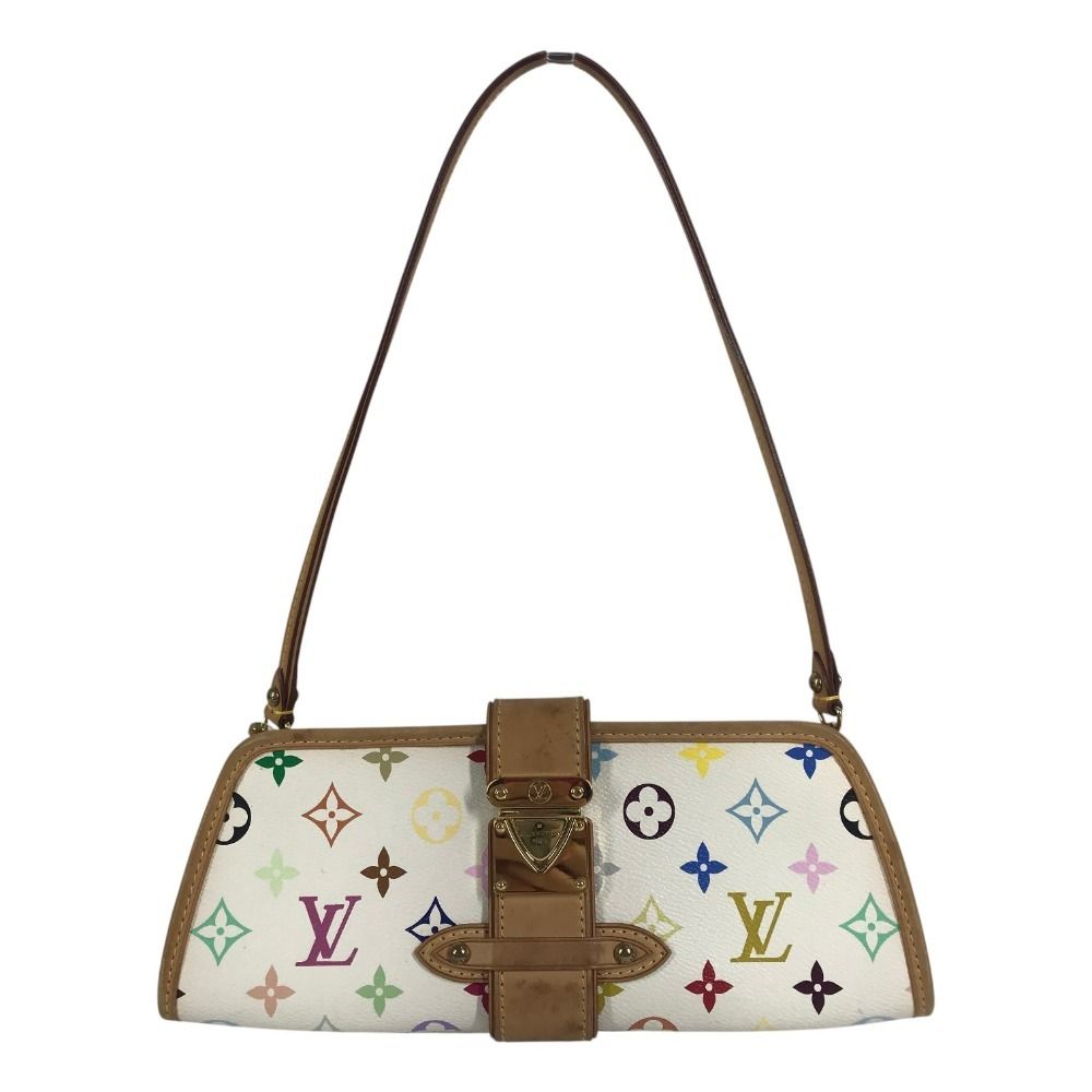 Louis Vuitton Shoulder Bag Charlie Monogram Multicolor Canvas Blanc White