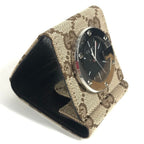 Gucci Table Clock Travel GG Canvas Leather Beige — view 3