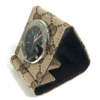 Gucci Table Clock Travel GG Canvas Leather Beige — view 4