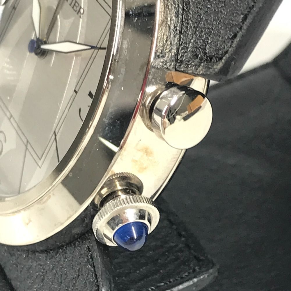 Gucci Table Clock Travel Leather Silver — view 6