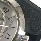 Gucci Table Clock Travel Leather Silver — view 5