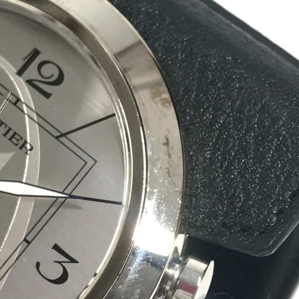 Gucci Table Clock Travel Leather Silver — view 5