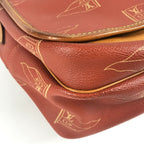 Louis Vuitton Shoulder Bag Calvi Leather Canvas Abogany Orange — view 6