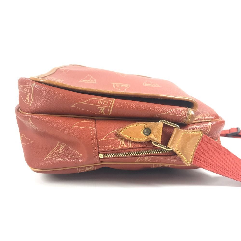 Louis Vuitton Shoulder Bag Calvi Leather Canvas Abogany Orange — view 3