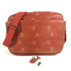 Louis Vuitton Shoulder Bag Calvi Leather Canvas Abogany Orange