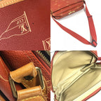 Louis Vuitton Shoulder Bag Calvi Leather Canvas Abogany Orange — view 8