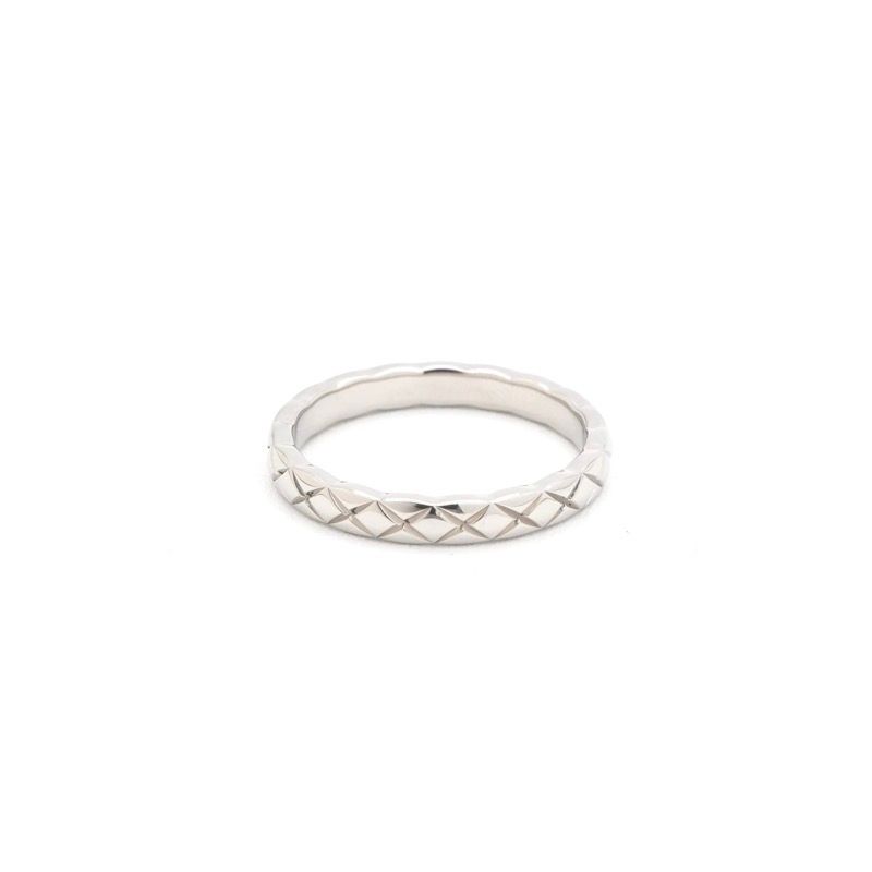 Chanel Ring Silver Quilted Coco Crush Marriage — view 2