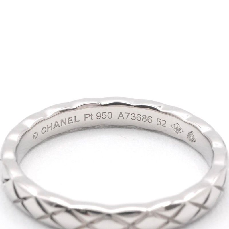 Chanel Ring Silver Quilted Coco Crush Marriage — view 4