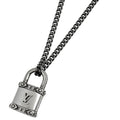 Louis Vuitton Necklace LV Lock Padlock Metal Silver