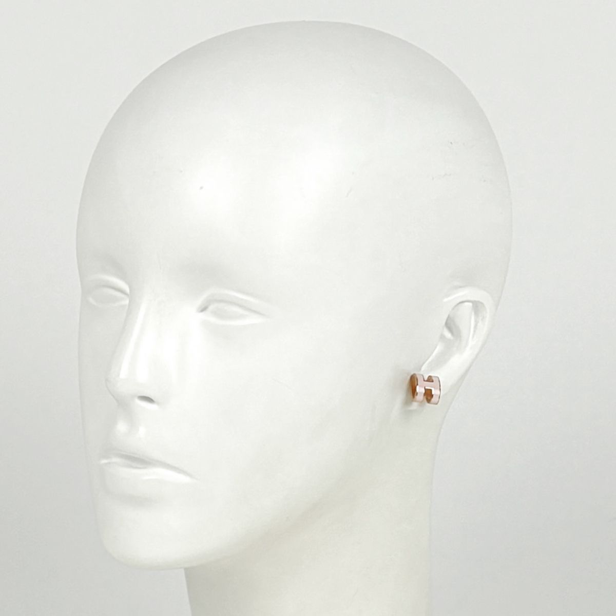 Hermes Pop Earrings Logo Pink Gold — view 4