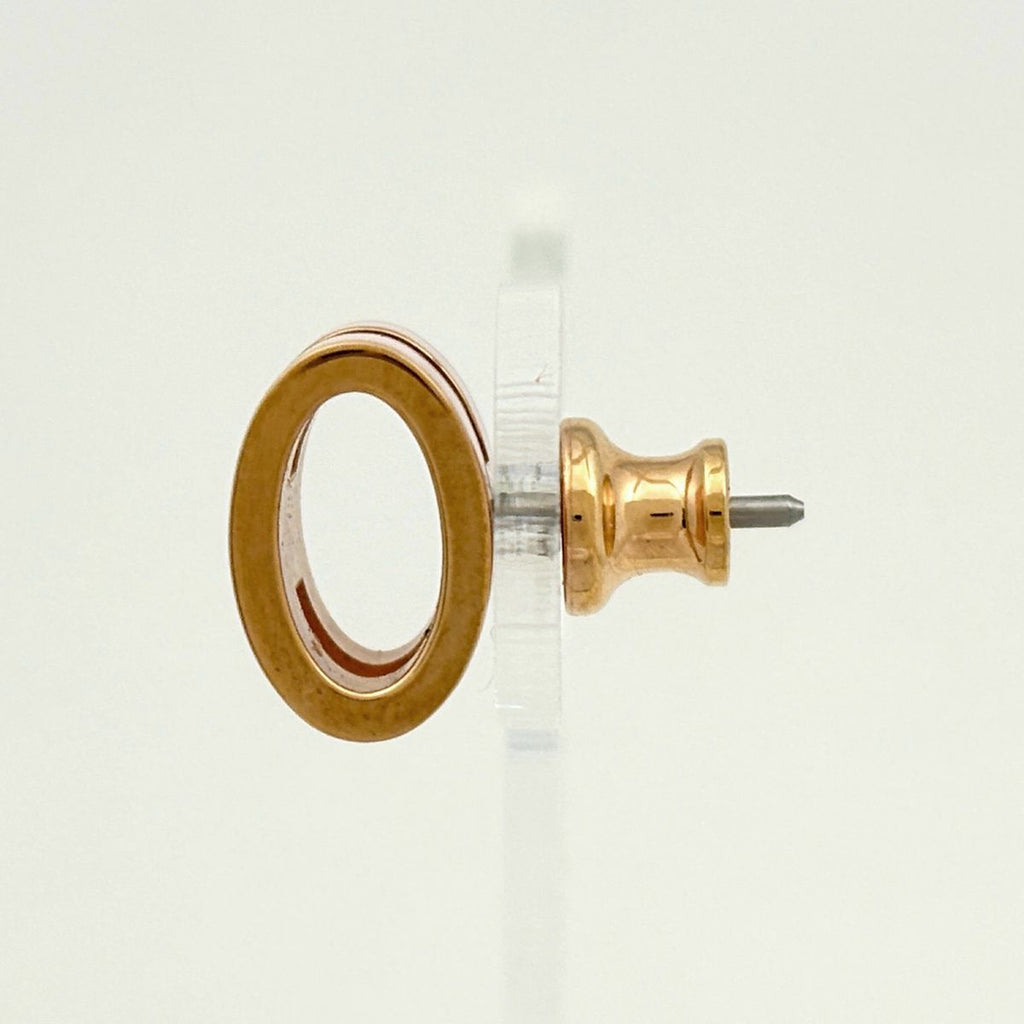 Hermes Pop Earrings Logo Pink Gold — view 2