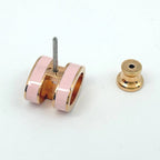 Hermes Pop Earrings Logo Pink Gold — view 3