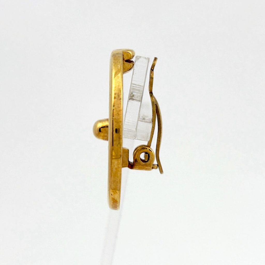 Chanel CC Logo Circle Earrings Turnlock Gold Plated — view 2
