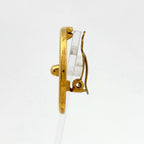 Chanel CC Logo Circle Earrings Turnlock Gold Plated — view 2