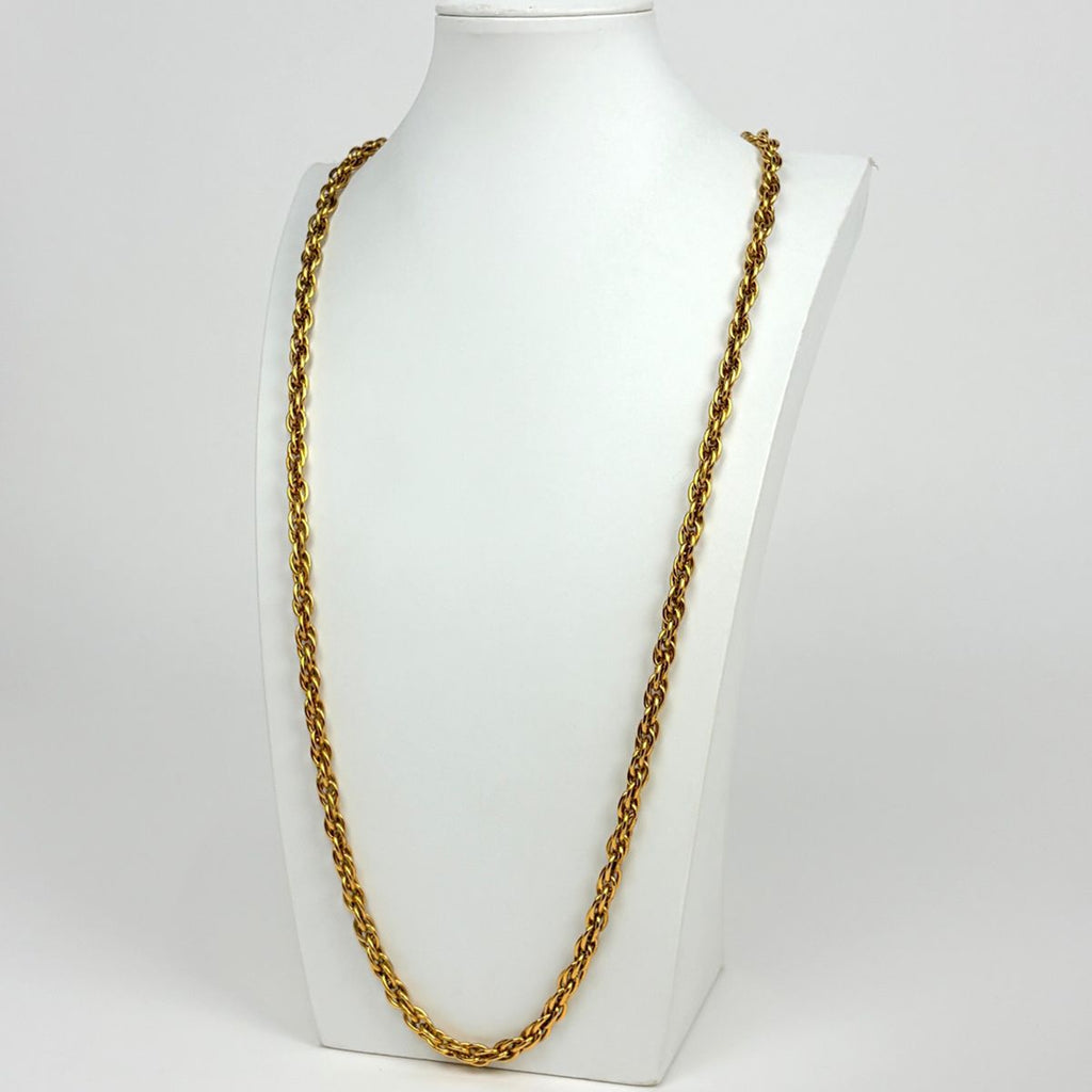 Chanel CC Logo Chain Necklace Long Gold Plated — view 5