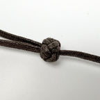 Hermes Buffalo Horn Necklace Logo Choker Fabric Brown — view 4