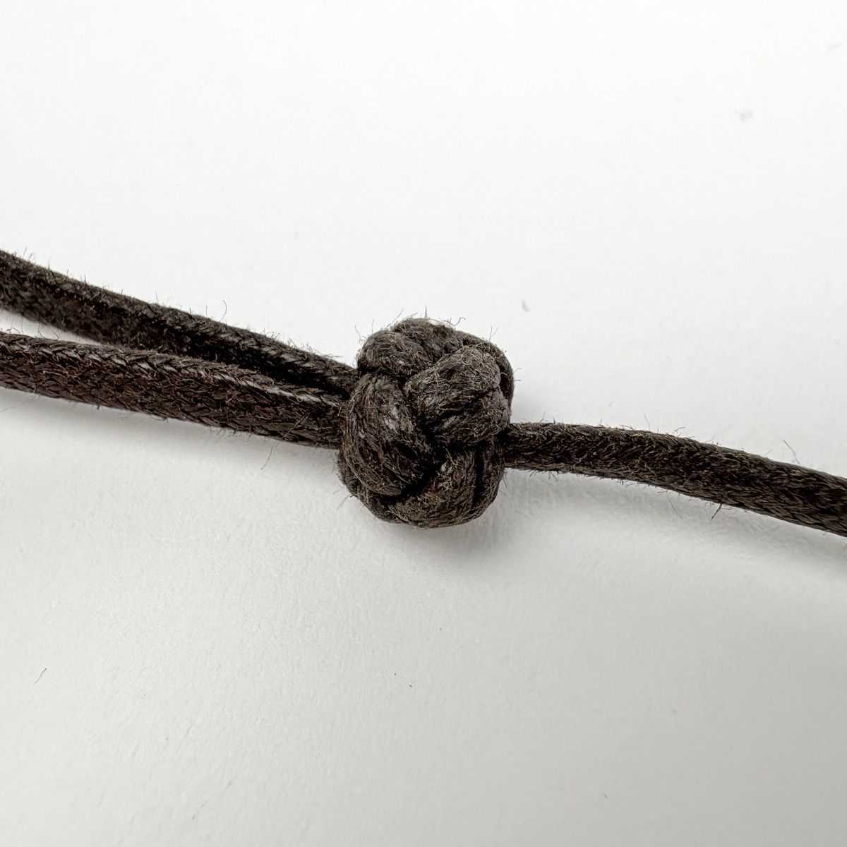 Hermes Buffalo Horn Necklace Logo Choker Fabric Brown — view 4