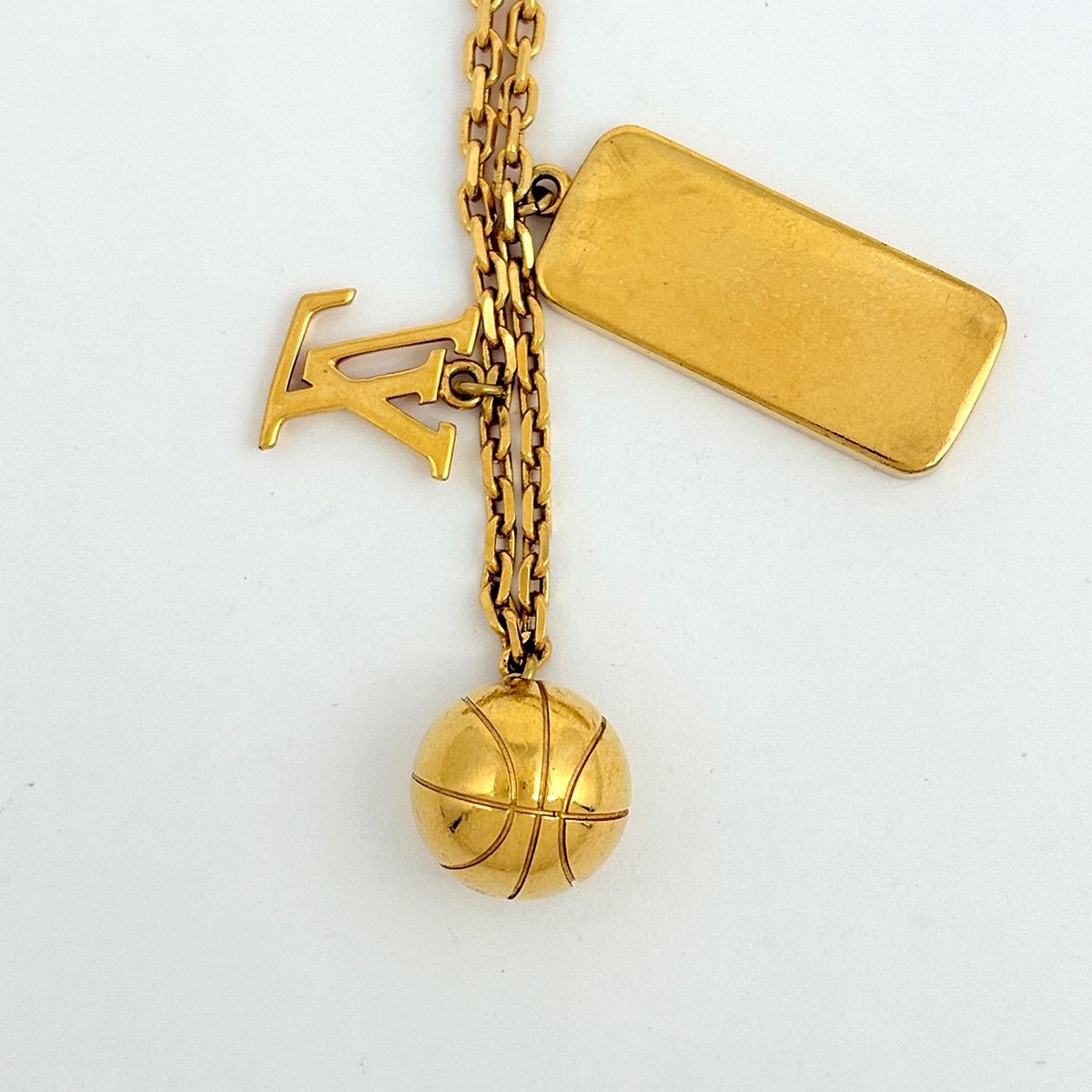 Louis Vuitton Line Gbor Slim Necklace Nba Collaboration Gold Plated — view 2