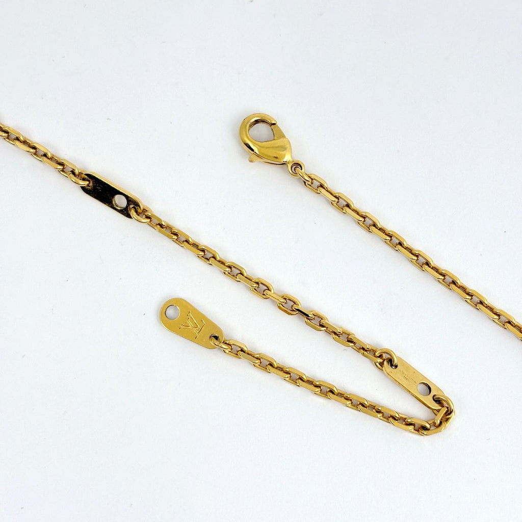 Louis Vuitton Line Gbor Slim Necklace Nba Collaboration Gold Plated — view 3