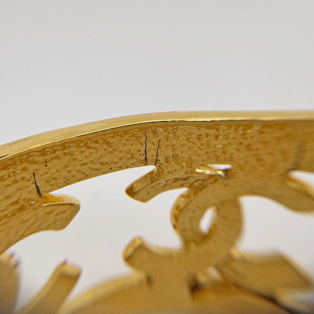 Chanel CC Logo Bangle CC Mark Bracelet Gold Plated — view 5