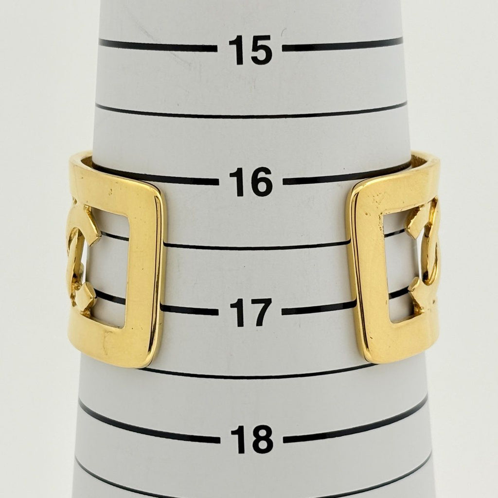 Chanel CC Logo Bangle CC Mark Bracelet Gold Plated — view 7