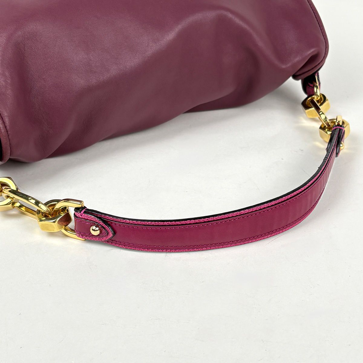 Loewe Maia Handbag 2-Way Anagram Leather Bordeaux — view 6