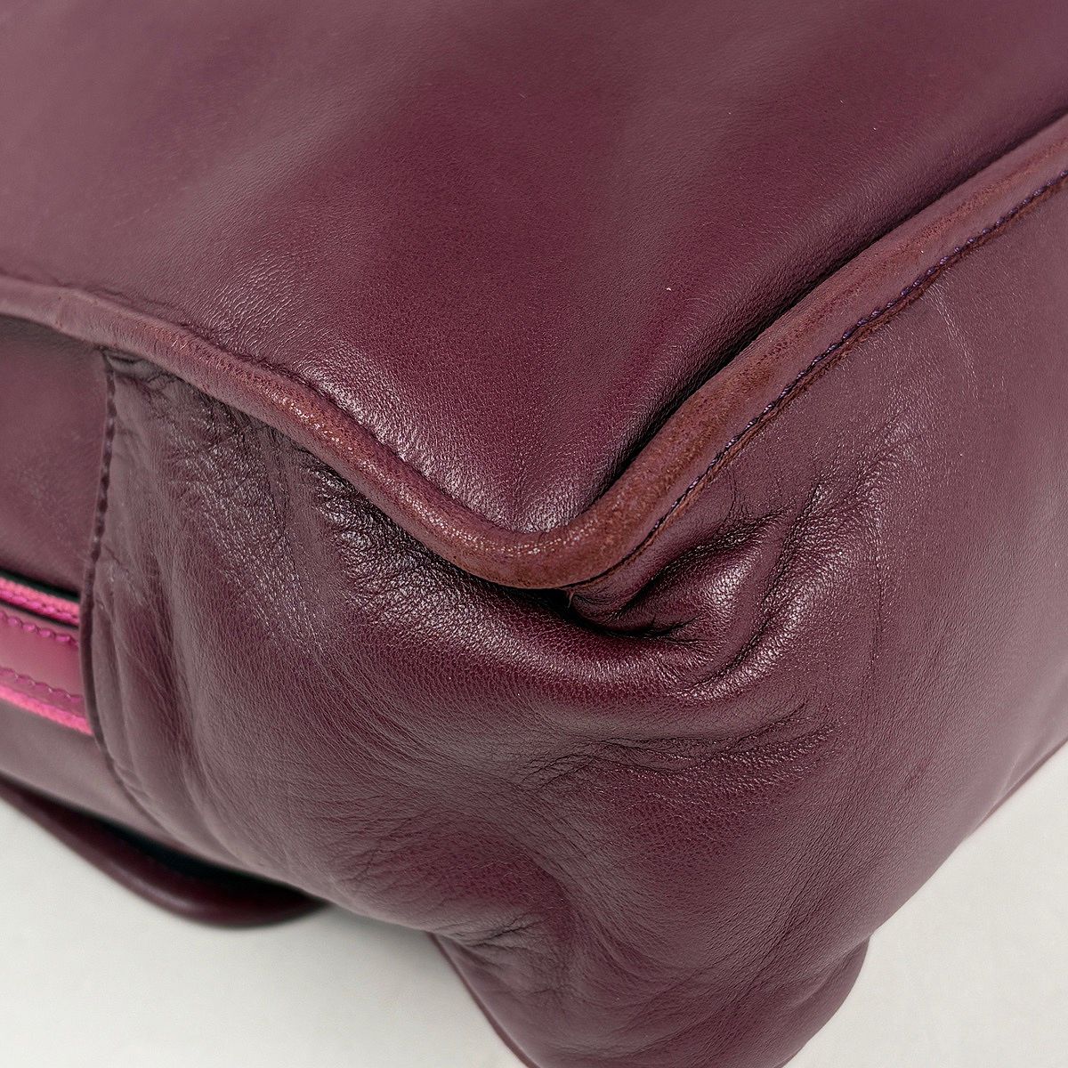Loewe Maia Handbag 2-Way Anagram Leather Bordeaux — view 3
