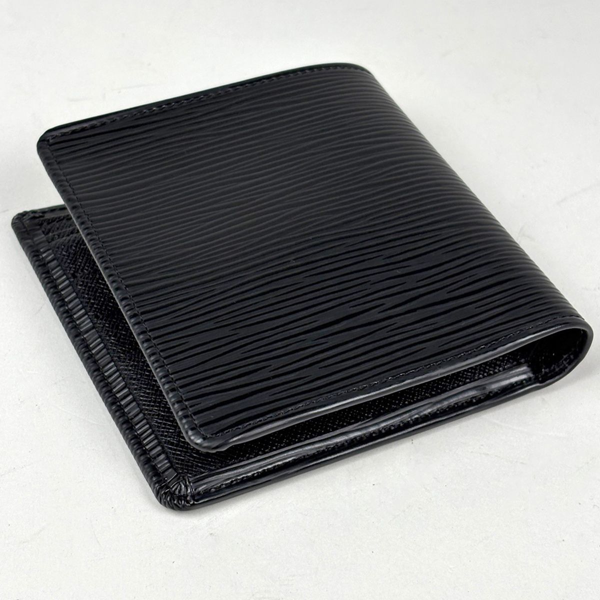 Louis Vuitton Portefeuille Marco Bill Purse Coin Bifold Wallet Epi Noir — view 2