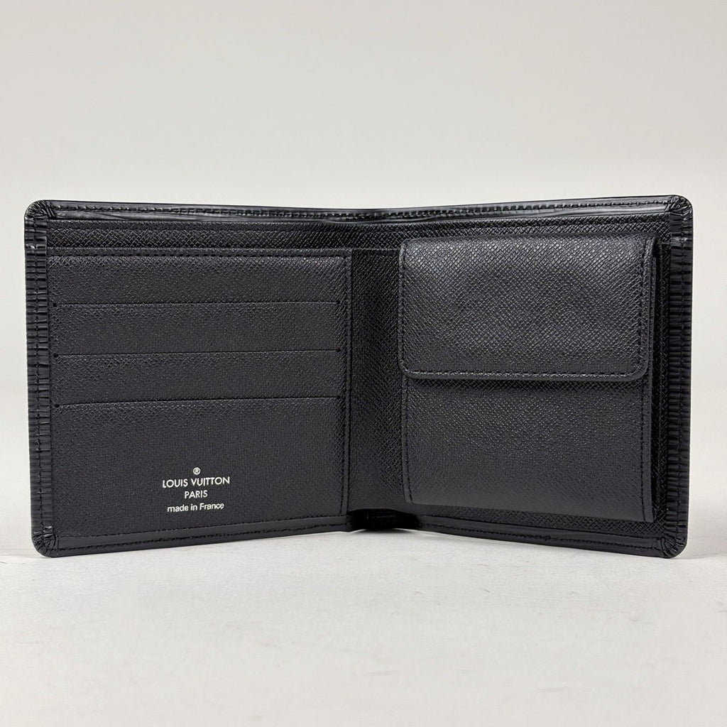 Louis Vuitton Portefeuille Marco Bill Purse Coin Bifold Wallet Epi Noir — view 5