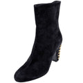 Gucci Studded Zip Up Short Boots Shoes Suede Black