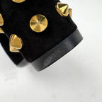 Gucci Studded Zip Up Short Boots Shoes Suede Black — view 5