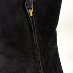 Gucci Studded Zip Up Short Boots Shoes Suede Black — view 6