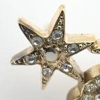 Chanel CC Logo Rhinestone Earrings Gold Plated — view 5