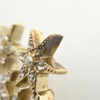 Chanel CC Logo Rhinestone Earrings Gold Plated — view 4