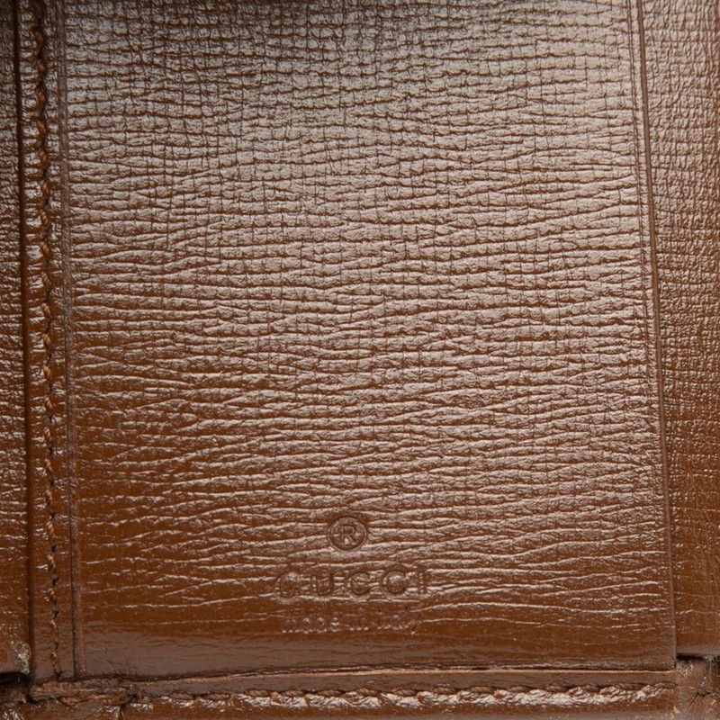 Gucci GG Supreme Horsebit Trifold Wallet Beige Brown Leather — view 6