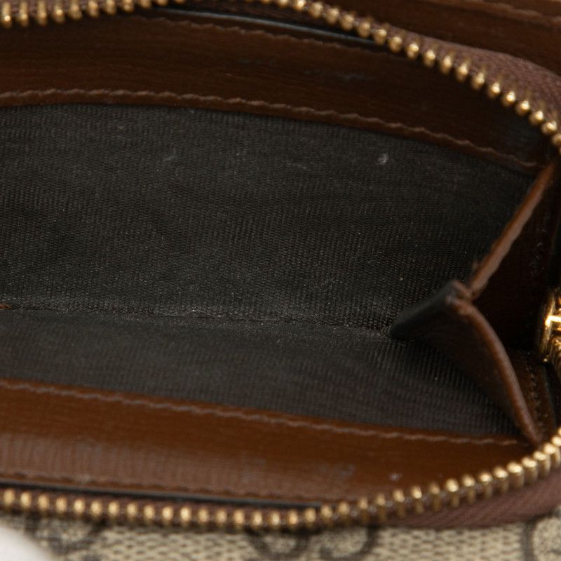 Gucci GG Supreme Horsebit Trifold Wallet Beige Brown Leather — view 5