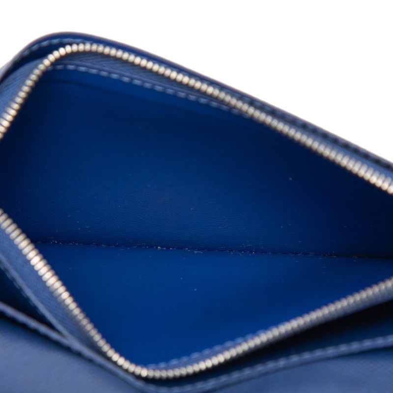 Louis Vuitton Monogram Brazza Wallet Cobalt Blue Taigarama — view 7