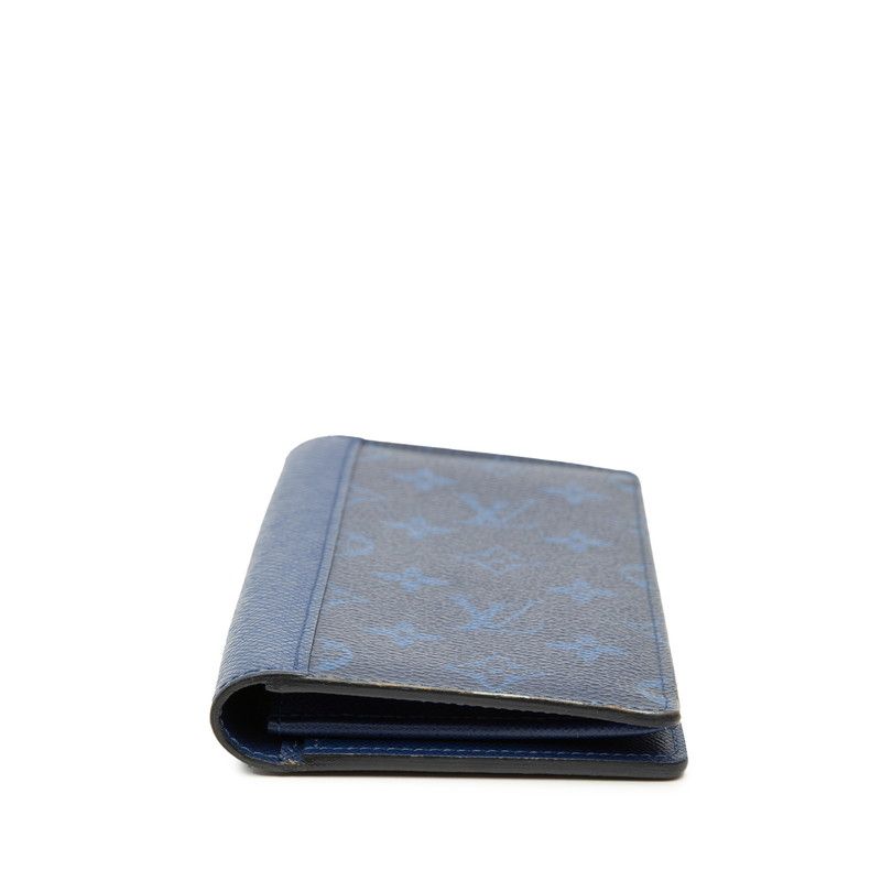 Louis Vuitton Monogram Brazza Wallet Cobalt Blue Taigarama — view 3