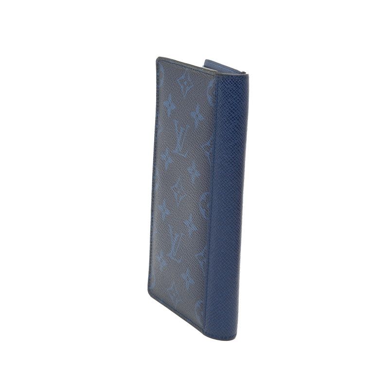 Louis Vuitton Monogram Brazza Wallet Cobalt Blue Taigarama — view 2