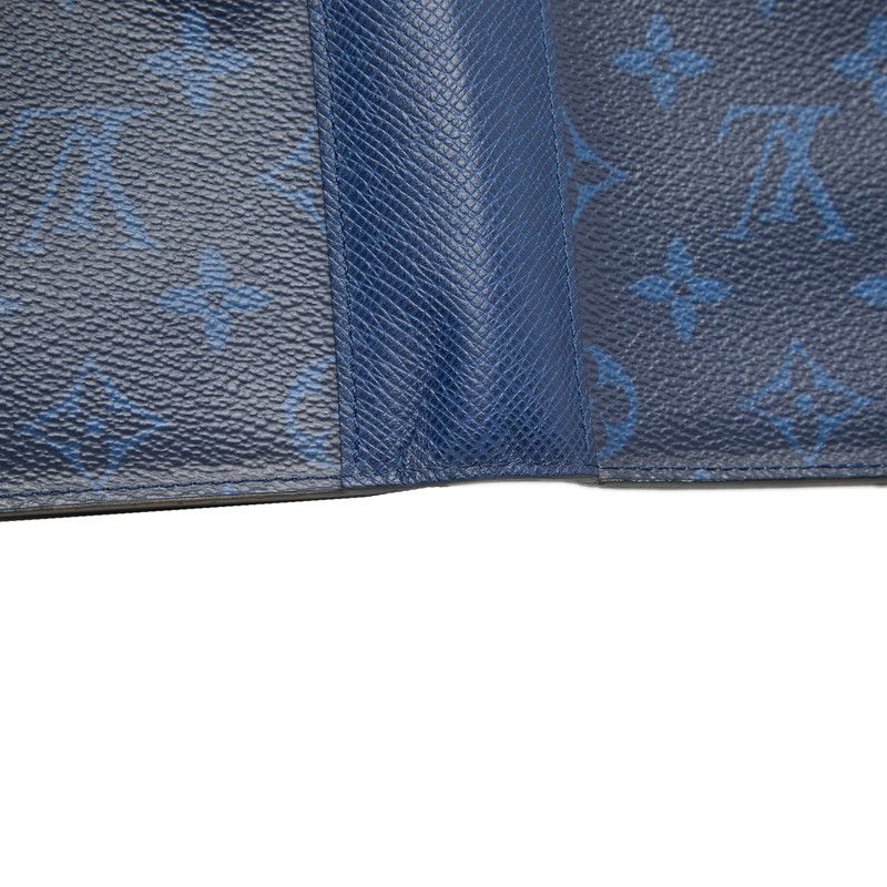 Louis Vuitton Monogram Brazza Wallet Cobalt Blue Taigarama — view 6