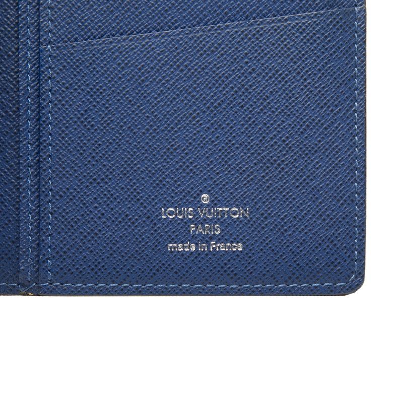 Louis Vuitton Monogram Brazza Wallet Cobalt Blue Taigarama — view 8