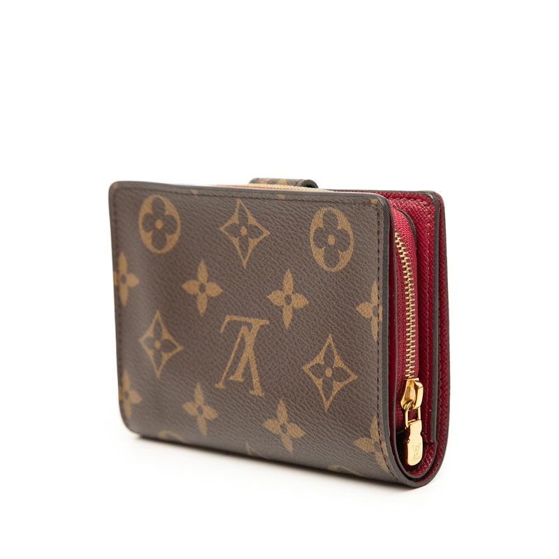 Louis Vuitton Monogram Juliette Bifold Wallet Compact Brown Fuchsia Leather — view 2