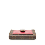 Louis Vuitton Monogram Juliette Bifold Wallet Compact Brown Fuchsia Leather — view 3