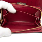 Louis Vuitton Monogram Juliette Bifold Wallet Compact Brown Fuchsia Leather — view 4