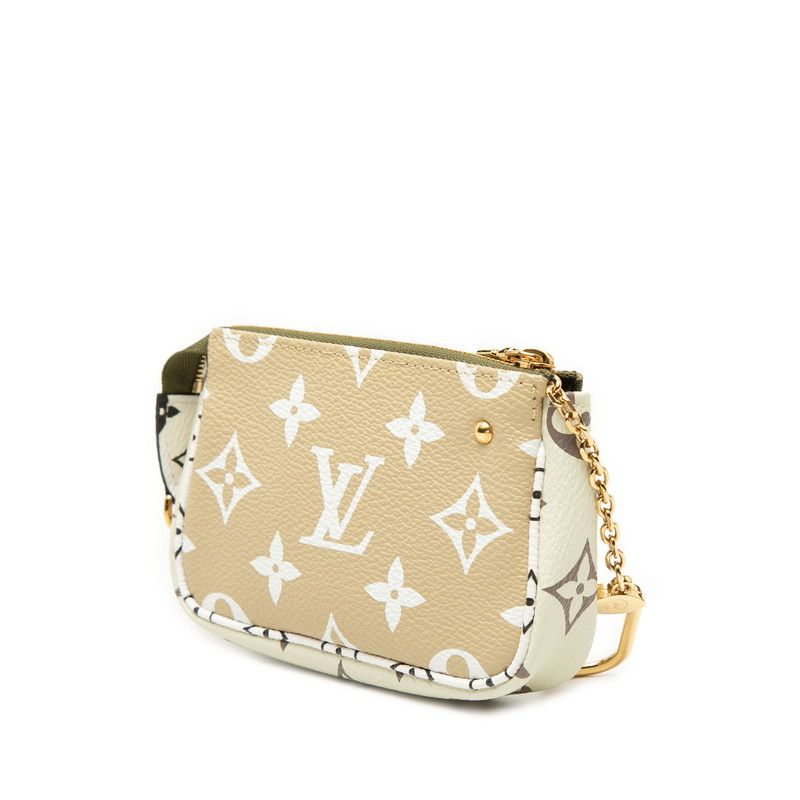 Louis Vuitton Monogram Giant Mini Pochette Accessoires Pouch Beige Green Ivory — view 2