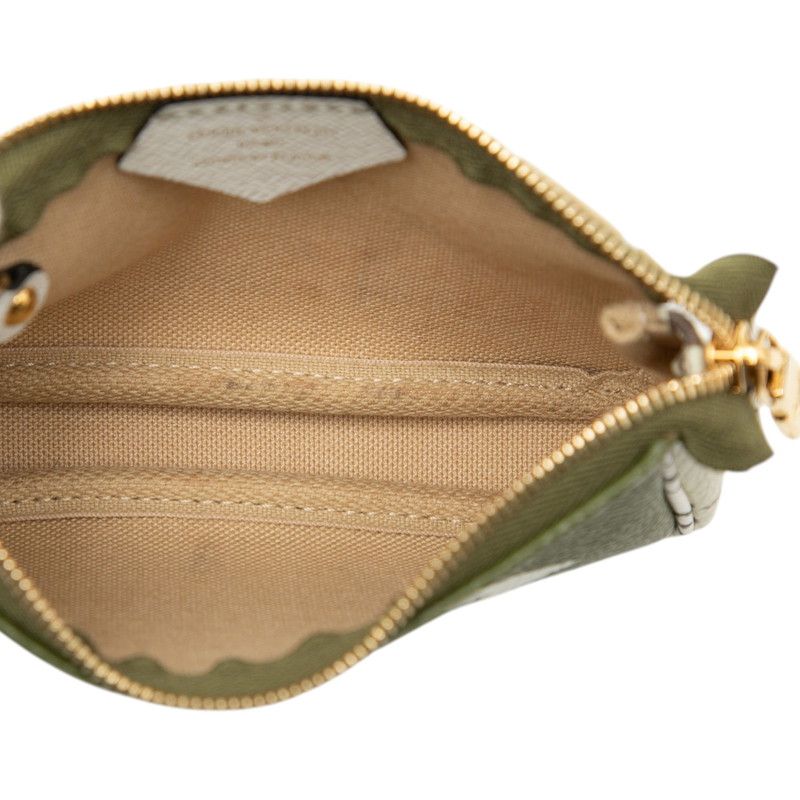 Louis Vuitton Monogram Giant Mini Pochette Accessoires Pouch Beige Green Ivory — view 4