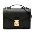 Louis Vuitton Epi Monceau 2-Way Shoulder Bag Noir Black Leather