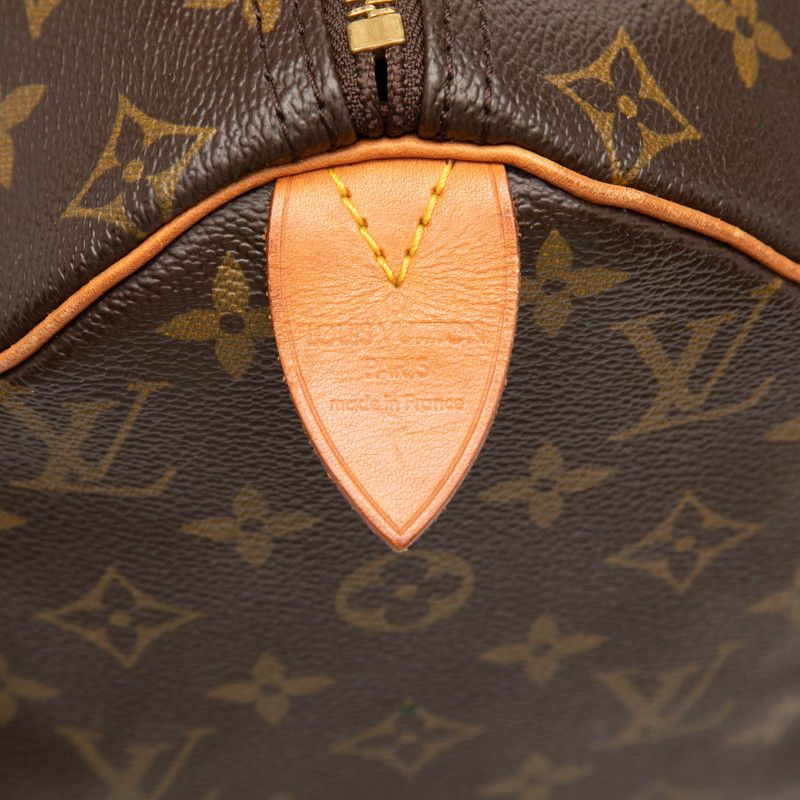 Louis Vuitton Monogram Speedy 40 Handbag Brown Leather — view 5